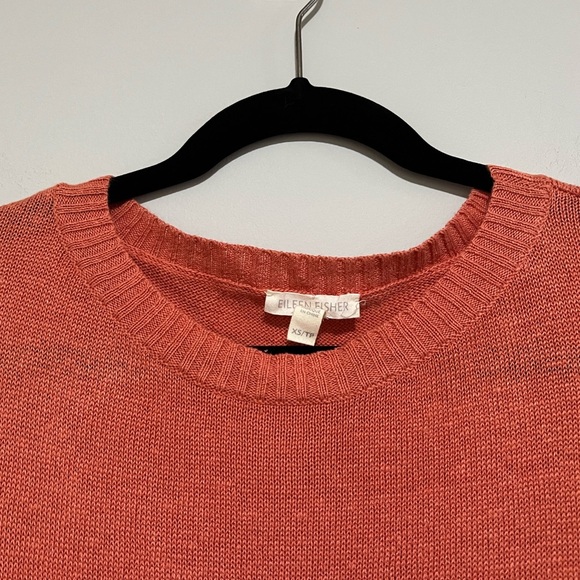 Eileen Fisher Organic Linen Oversized Crew Neck Tunic Sweater Size XS - Picture 2 of 10